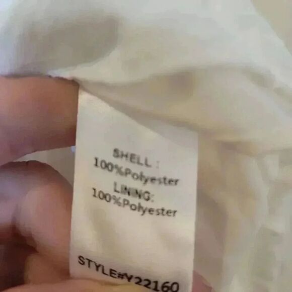 Do + Be Women's White Poly Ruffles Lined Bella Shorts Romper NEW - Picture 11 of 11